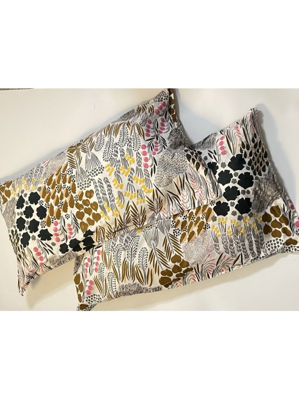 Marimekko Pieni Letto King Shams Pair 100% Cotton Botanical Floral Mexico Floral